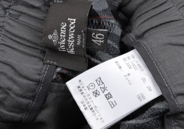 Vivienne Westwood MAN Check Draped Dropped Crotch Pants K-163224_014