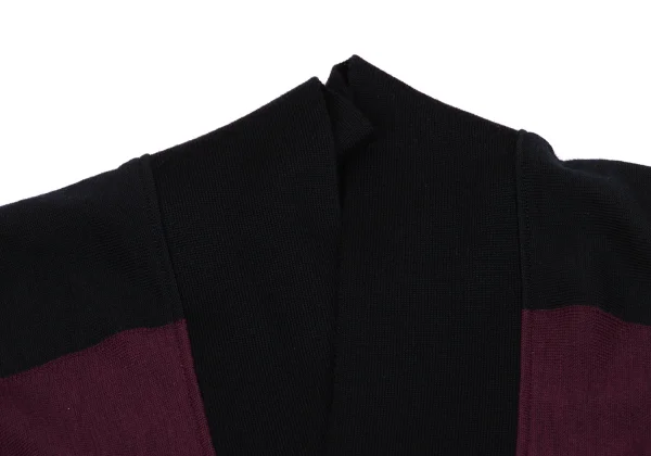 Vivienne Westwood MAN Wool Bicolor Drape Blanket Cardigan K-163225_004