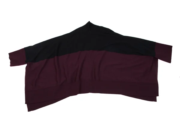 Vivienne Westwood MAN Wool Bicolor Drape Blanket Cardigan K-163225_010