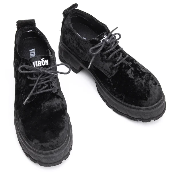 VIRON Recycle Velvet Platform Shoes Black 38 K-163228_001