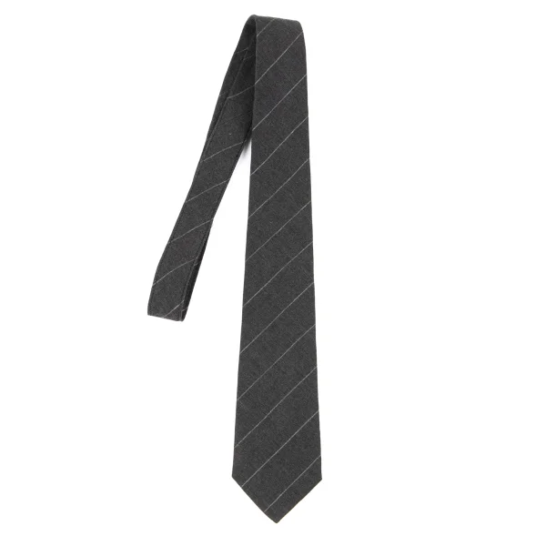 COMME des GARCONS HOMME Cotton Bias Check Tie Charcoal Free K-163231_001