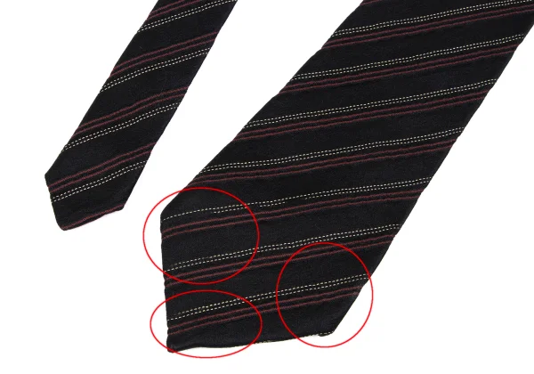 COMME des GARCONS HOMME Silk Wool Bias Stripe Tie K-163232_003