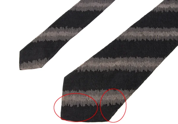 Y's for men Silk jagged Bias Stripe Tie K-163233_003