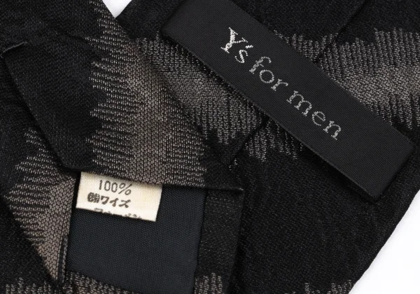 Y's for men Silk jagged Bias Stripe Tie K-163233_007