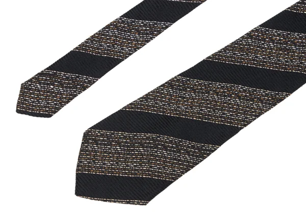 Y's for men Silk Stitched Bias Stripe Tie K-163236_003