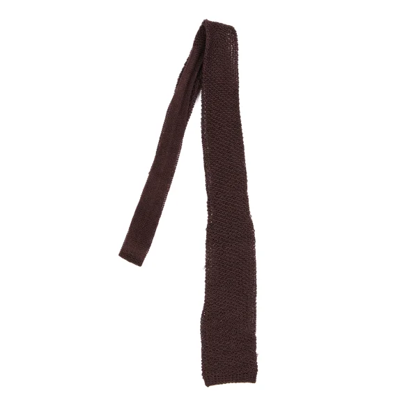 Yohji Yamamoto POUR HOMME Mesh Knit Square Tie Bordeaux Free K-163237_001