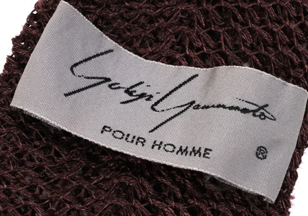 Yohji Yamamoto POUR HOMME Mesh Knit Square Tie K-163237_005