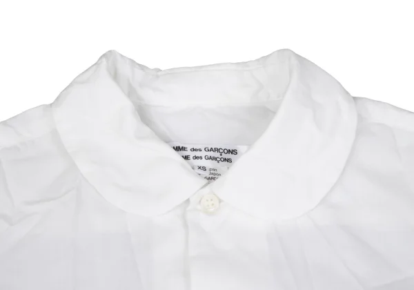 COMME des GARCONS Wrinkled Poly Round Collar Blouse K-163239_005