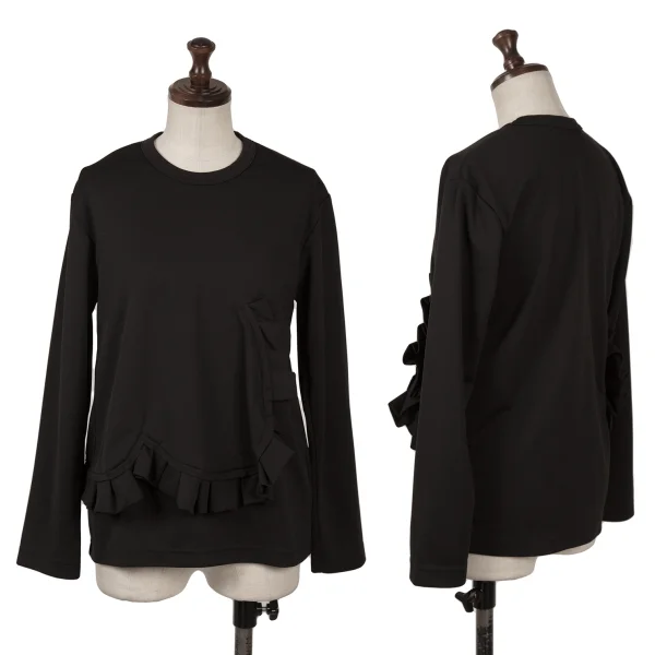 COMME des GARCONS Cutting Frill Poly Tops Black XS K-163241_001