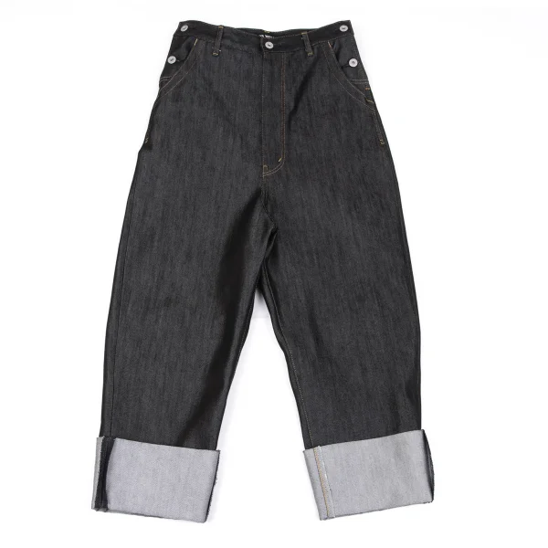 JUNYA WATANABE Roll Up Dropped Crotch Jeans Black XS K-163242_001