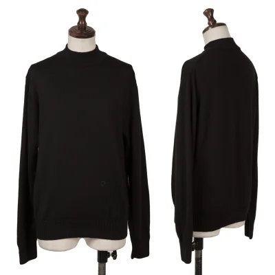 pierre cardin Wool Point Logo Embroidery Mock Neck Knit