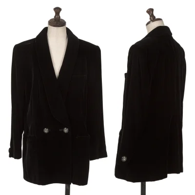 Leilian Rayon Shawl Collar Velour Jacket
