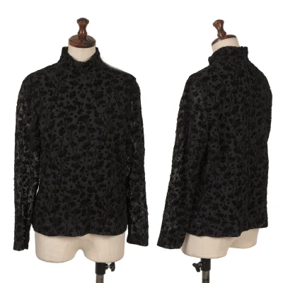 Leilian Poly Floral Flocked Print Blouse