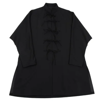 B Yohji Yamamoto Wool Gaba Long Chinese jacket