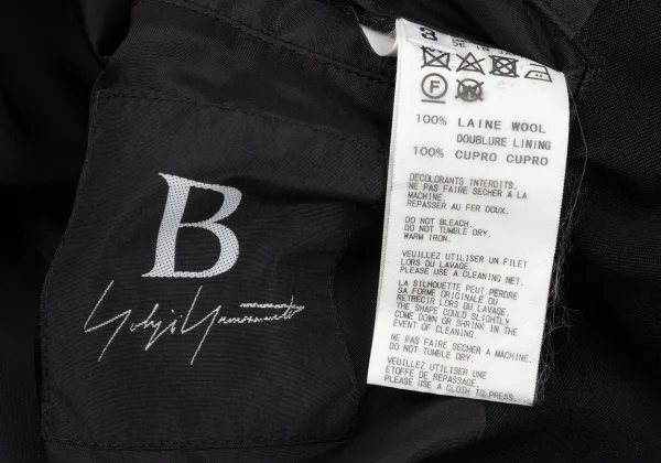 B Yohji Yamamoto Wool Gaba Long Chinese jacket K-163257_014