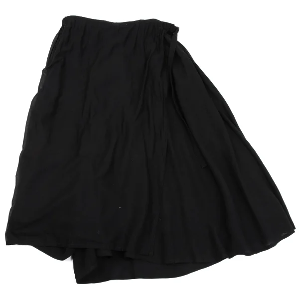 B Yohji Yamamoto Wrap Skirt Pants Black S-M K-163258_001