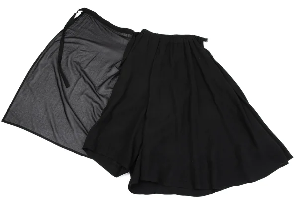 B Yohji Yamamoto Wrap Skirt Pants K-163258_007
