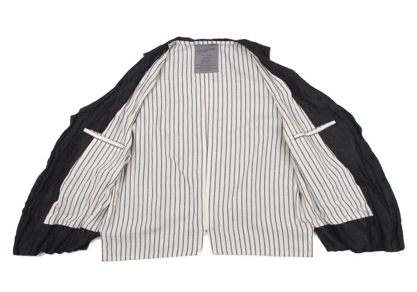 Yohji Yamamoto POUR HOMME Wrinkle Stripe Shawl Collar Vest K-163259_009