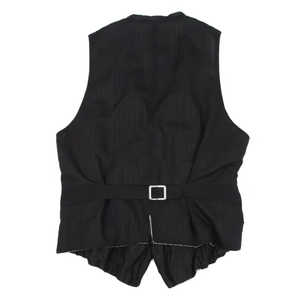 Yohji Yamamoto POUR HOMME Wrinkle Stripe Shawl Collar Vest K-163259_010