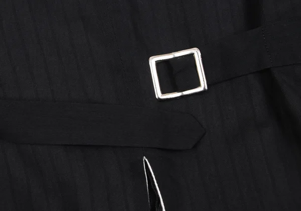 Yohji Yamamoto POUR HOMME Wrinkle Stripe Shawl Collar Vest K-163259_011