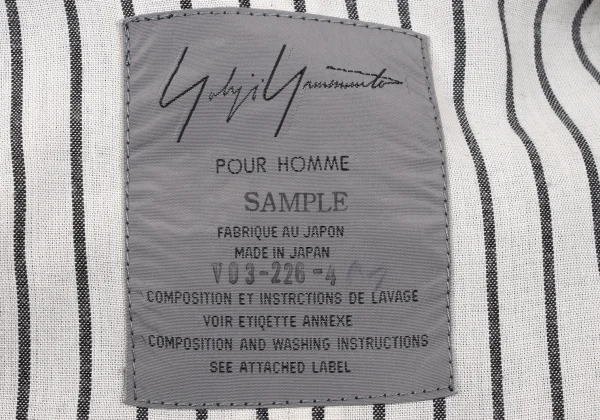 Yohji Yamamoto POUR HOMME Wrinkle Stripe Shawl Collar Vest K-163259_013