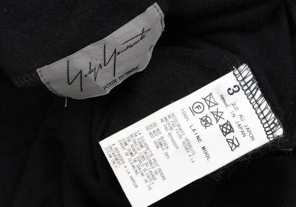 Yohji Yamamoto POUR HOMME Number Embroidery High Neck Long Tops K-163261_013