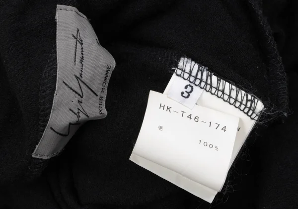 Yohji Yamamoto POUR HOMME Number Embroidery High Neck Long Tops K-163261_014