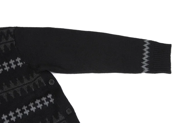 Yohji Yamamoto POUR HOMME Native Switching Side Button Long Knit Sweater K-163262_006