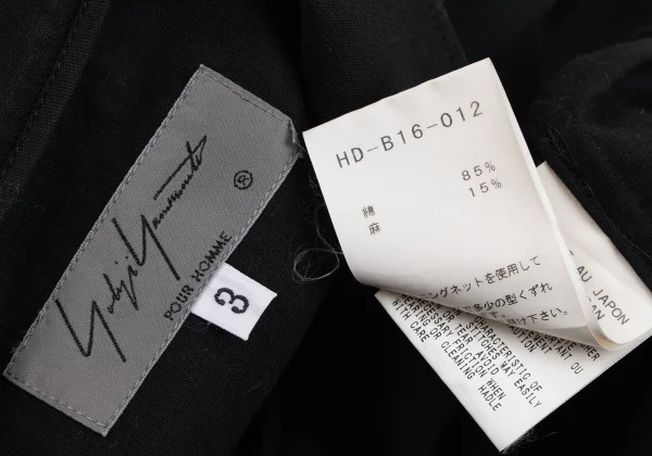 Yohji Yamamoto POUR HOMME Cotton Linen Half Layered Shirt K-163263_017