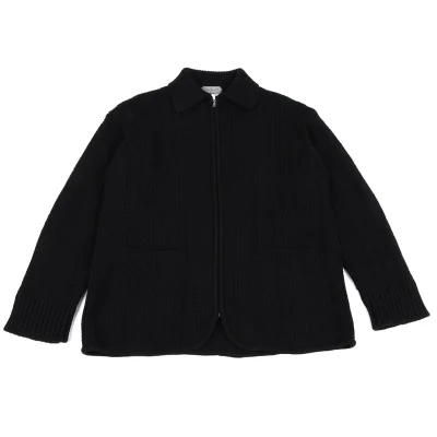 Yohji Yamamoto POUR HOMME Wool Blend Zip-up Knit Jacket