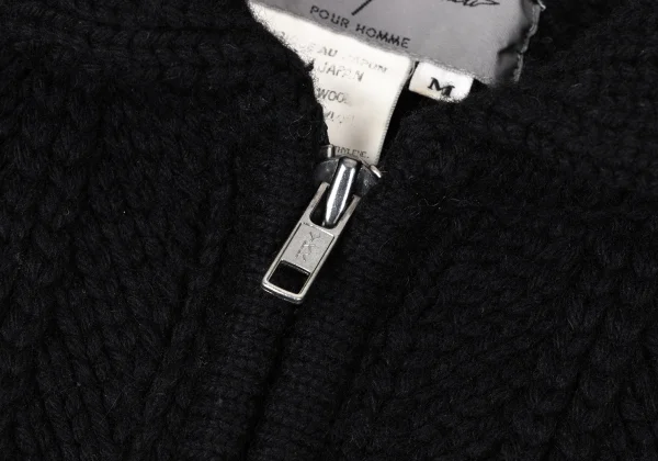 Yohji Yamamoto POUR HOMME Wool Blend Zip-up Knit Jacket K-163265_005