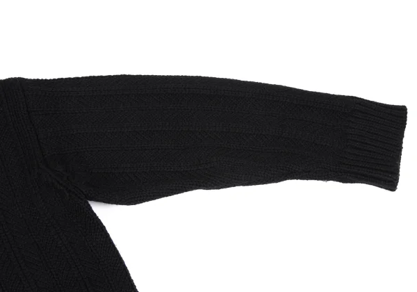 Yohji Yamamoto POUR HOMME Wool Blend Zip-up Knit Jacket K-163265_006