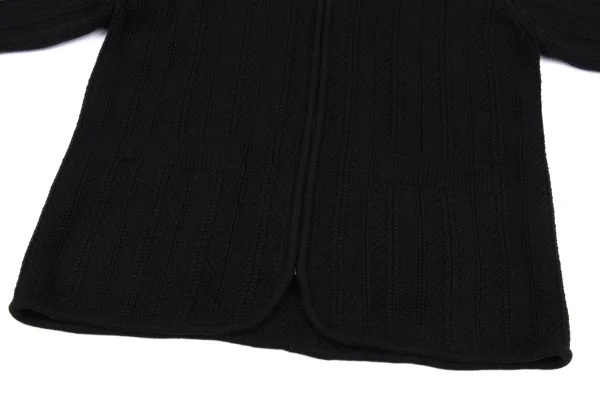 Yohji Yamamoto POUR HOMME Wool Blend Zip-up Knit Jacket K-163265_008