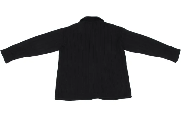 Yohji Yamamoto POUR HOMME Wool Blend Zip-up Knit Jacket K-163265_011