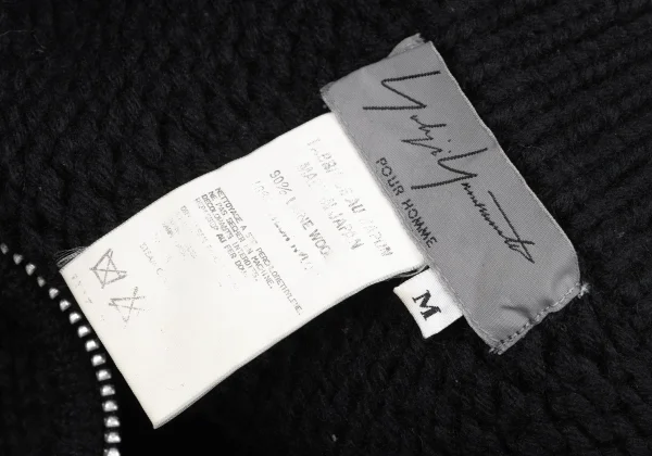 Yohji Yamamoto POUR HOMME Wool Blend Zip-up Knit Jacket K-163265_014