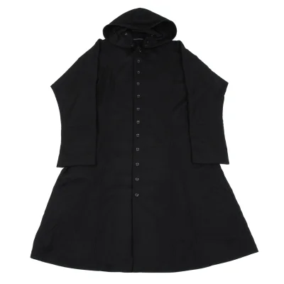 Yohji Yamamoto POUR HOMME Wool Detachable Hooded Long Coat