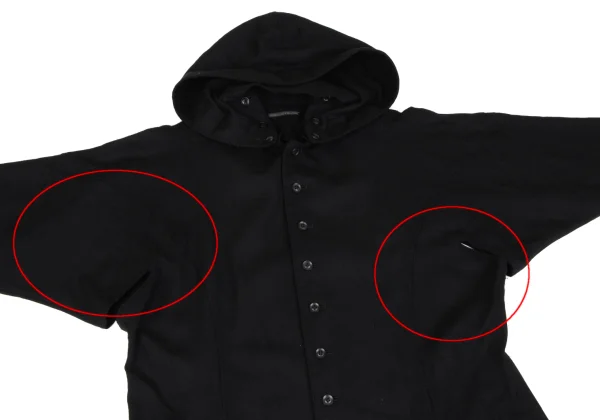 Yohji Yamamoto POUR HOMME Wool Detachable Hooded Long Coat K-163266_002