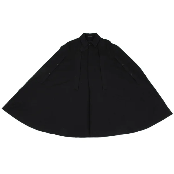 Yohji Yamamoto POUR HOMME Old Gabardine Mantle Design Coat Black 3 K-163268_001