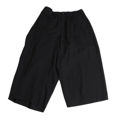 Yohji Yamamoto POUR HOMME Wool Gabardine Belt Closure Tuck Wide Pants