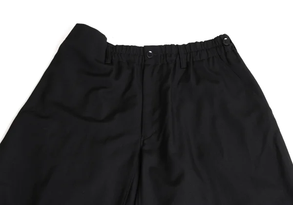 Yohji Yamamoto POUR HOMME Wool Gabardine Belt Closure Tuck Wide Pants K-163271_002
