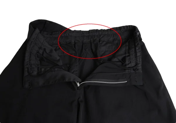 Yohji Yamamoto POUR HOMME Wool Gabardine Belt Closure Tuck Wide Pants K-163271_005