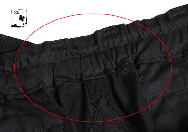 Yohji Yamamoto POUR HOMME Wool Gabardine Belt Closure Tuck Wide Pants K-163271_006