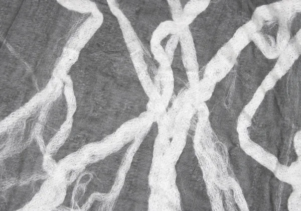 Yohji yamamoto discord Wool Embroidery Fringe Scarf K-163272_005