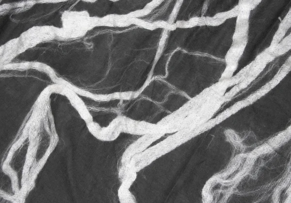 Yohji yamamoto discord Wool Embroidery Fringe Scarf K-163272_008