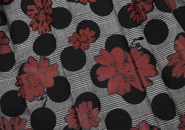 tao Dot Floral Print Check Pleated Skirt K-163275_009