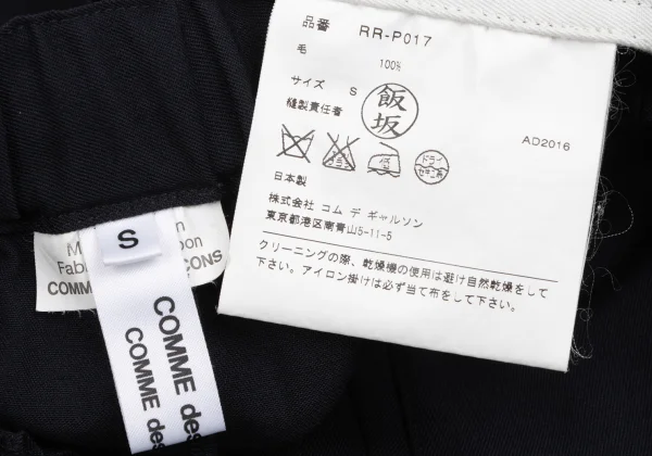 COMME des GARCONS Wool Gaba Tuck Dropped Crotch Pants K-163278_016