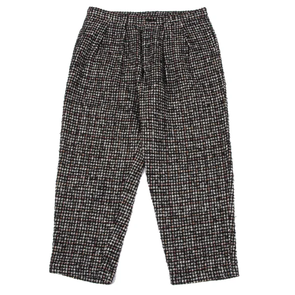 tricot COMME des GARCONS Alpaca Blend Check Tweed Pants Black,White M K-163283_001