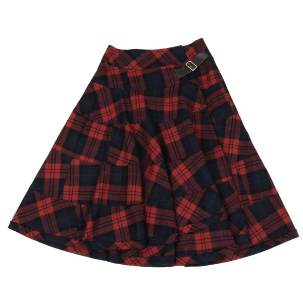 tricot COMME des GARCONS Half Wrap Checked Skirt K-163284_002
