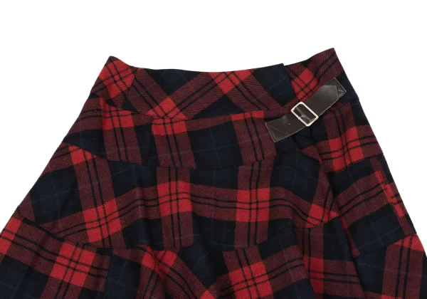 tricot COMME des GARCONS Half Wrap Checked Skirt K-163284_003