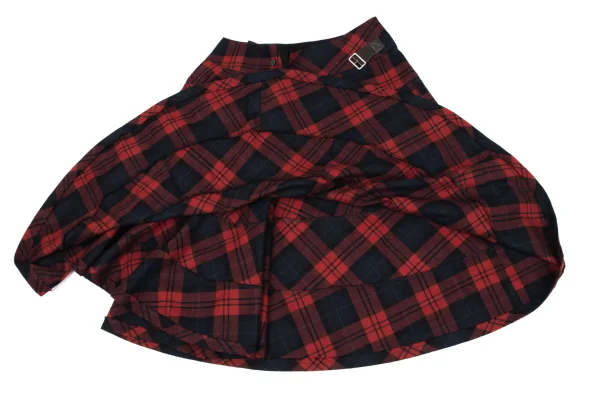 tricot COMME des GARCONS Half Wrap Checked Skirt K-163284_010